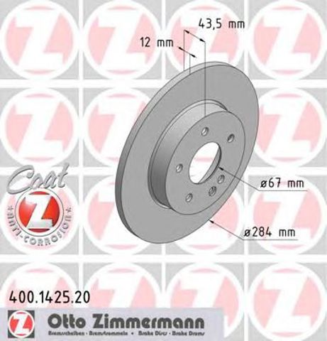 Диск переднього гальма 400142520 ZIMMERMANN
