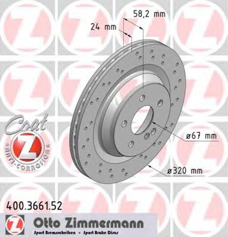 Дискові гальма 400366152 ZIMMERMANN