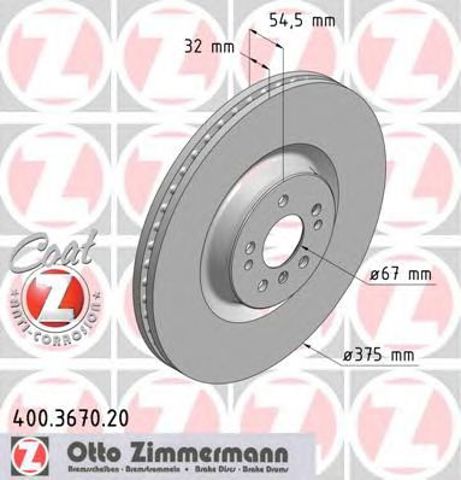 Диск гальмівний передній 400367020 ZIMMERMANN