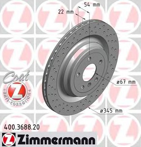 Задні дискові гальма 400368820 ZIMMERMANN