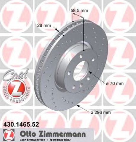 Диск переднього гальма 430146552 ZIMMERMANN