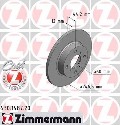 Гальмо дискове переднє 430148720 ZIMMERMANN