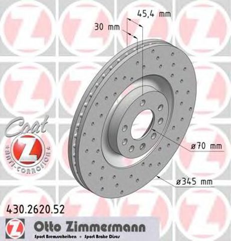 Гальмо дискове переднє 430262052 ZIMMERMANN