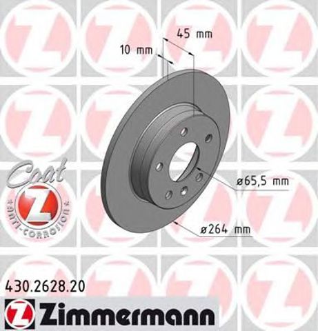 Диск заднього гальма 430262820 ZIMMERMANN