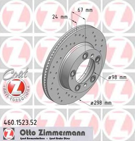 Диск переднього гальма 460152352 ZIMMERMANN