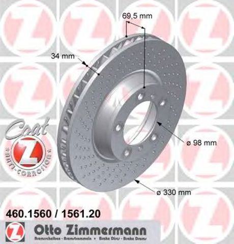 Гальмо дискове переднє 460156120 ZIMMERMANN