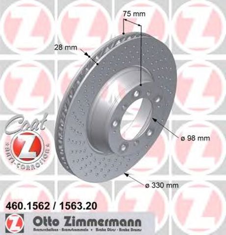 Задні дискові гальма 460156220 ZIMMERMANN