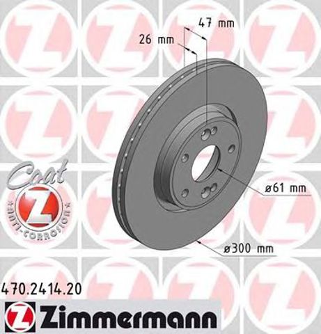 Диск переднього гальма 470241420 ZIMMERMANN