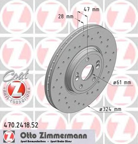 Гальмо дискове переднє 470241852 ZIMMERMANN