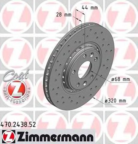 Диск переднього гальма 470243852 ZIMMERMANN