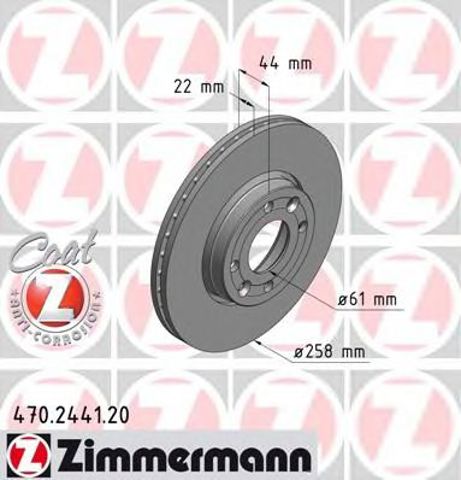 Гальмо дискове переднє 470244120 ZIMMERMANN