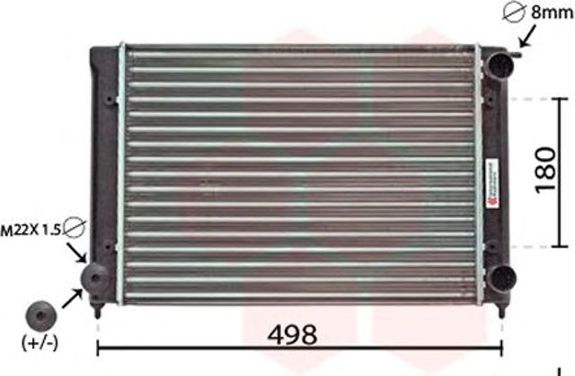 Радіатор охолодження двигуна 58002040 VAN WEZEL