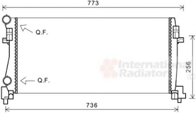 Радіатор системи охолодження двигуна 58002340 VAN WEZEL