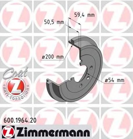 Барабан гальмівний задній 600196420 ZIMMERMANN