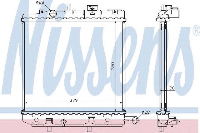 Підвіска радіатора 62455A NISSENS