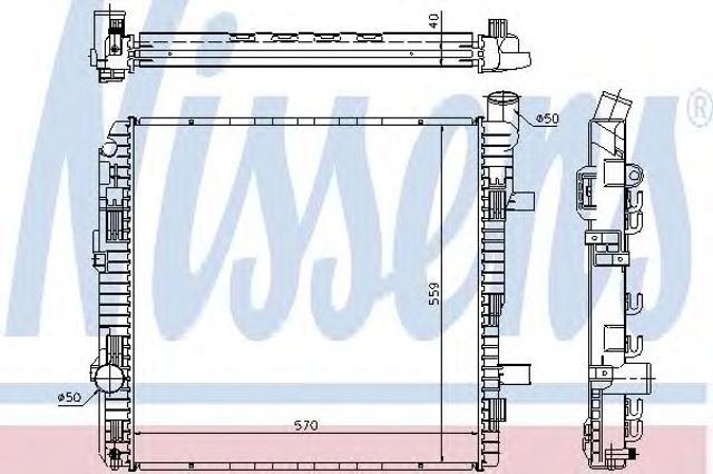 Радіатор охолодження 62626A NISSENS