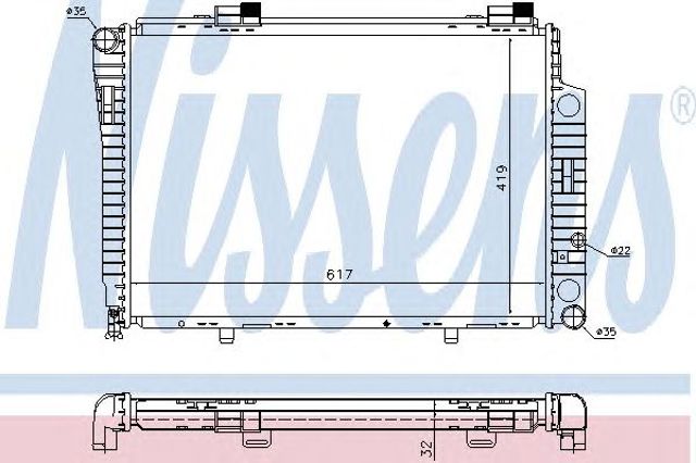Підвіска радіатора 62750A NISSENS