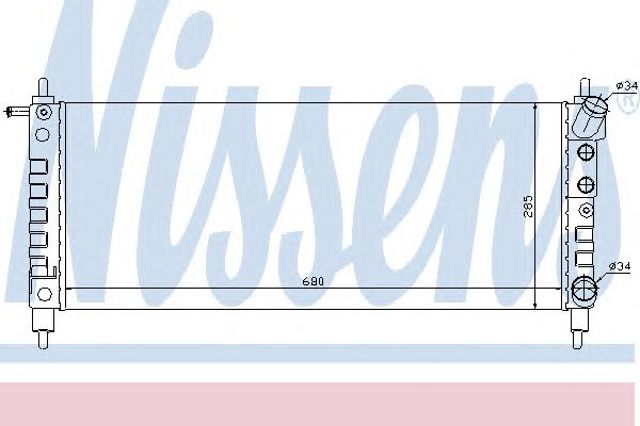 Радіатор системи охолодження двигуна 63297 NISSENS