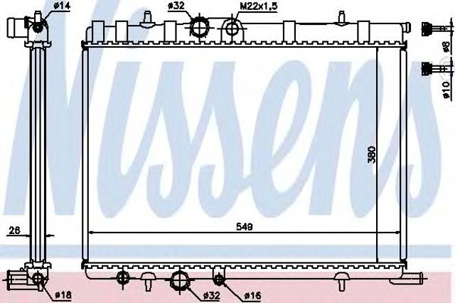 Радіатор основний 63502A NISSENS