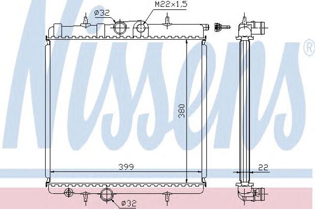 Підвіска радіатора 63708A NISSENS