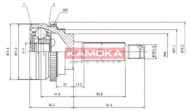 ШРУС зовнішній 6944 KAMOKA