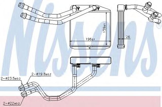 Радіатор обігрівача 71163 NISSENS