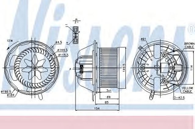 Моторчик пічки 87062 NISSENS