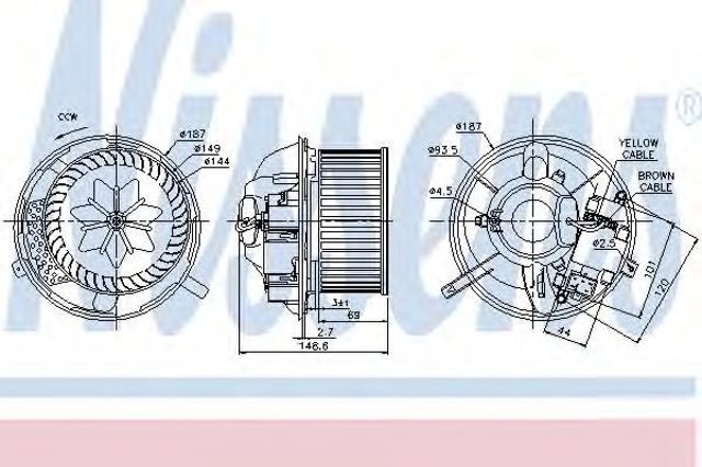 Вентилятор грубки 87072 NISSENS