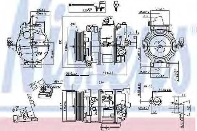 Компресор холодоагенту 890117 NISSENS
