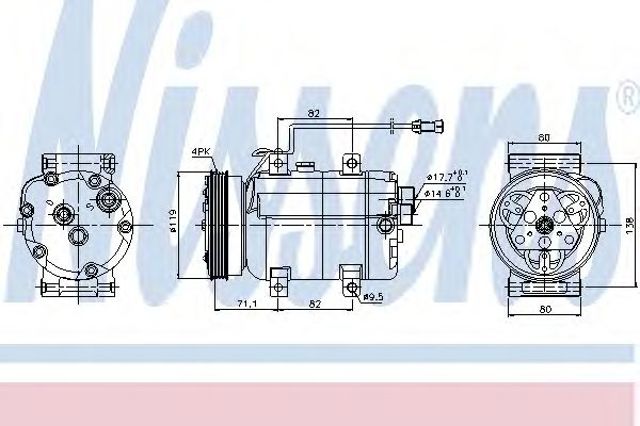 Насос кондиціонера 89029 NISSENS