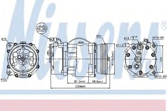 Компресор холодоагенту 89040 NISSENS