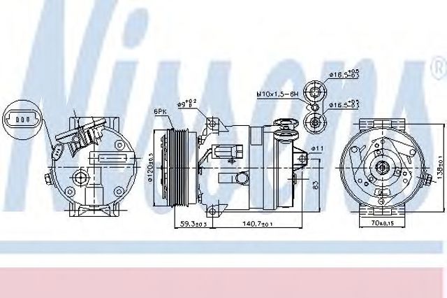Компресор холодоагенту 89057 NISSENS