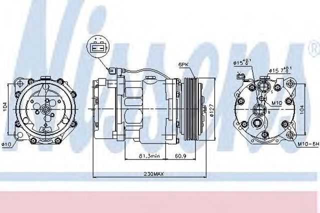 Компресор кліматичної установки 89061 NISSENS
