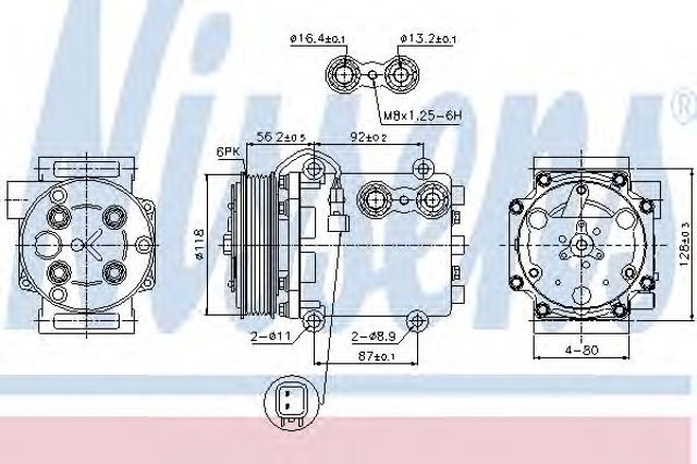 Компресор холодоагенту 89551 NISSENS