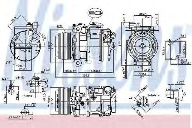 Компресор кондиціонера 89595 NISSENS
