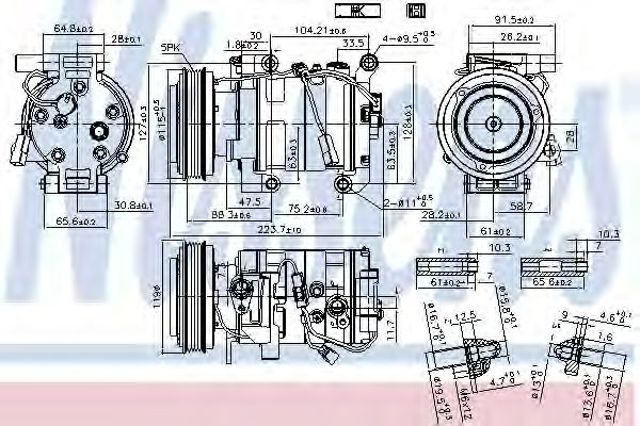 Компресор кондиціонера 89609 NISSENS