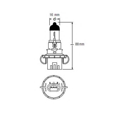 Лампочка галогенна 9008 OSRAM