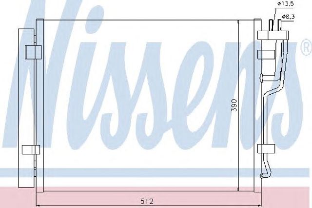 Радіатор системи охолодження кондиціонера 940007 NISSENS