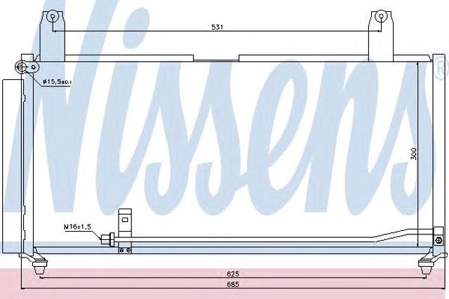 Трубопроводи і радіатор кондиціонера 940080 NISSENS