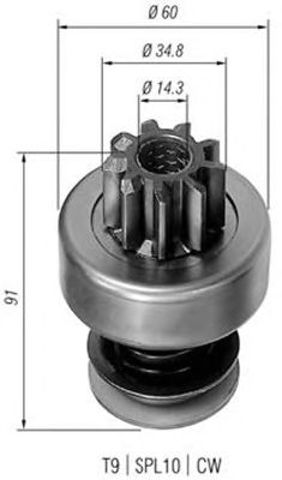 Привід стартера бендикс 940113020102 MAGNETI MARELLI