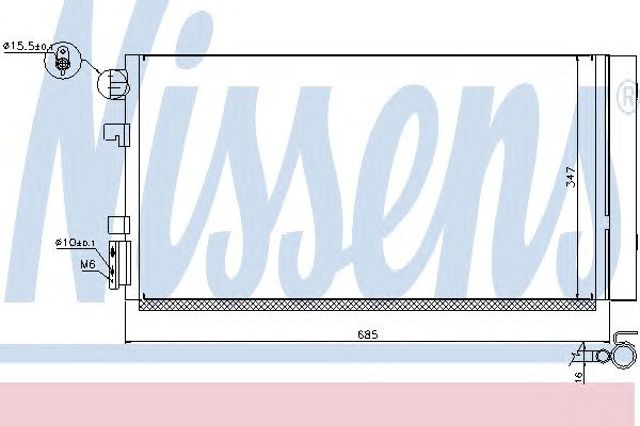 Трубопроводи і радіатор кондиціонера 940259 NISSENS