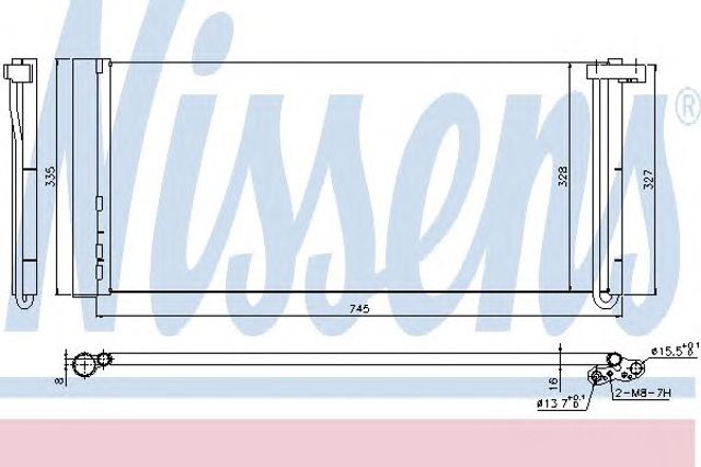 Радіатор охолодження кондиціонера 940358 NISSENS