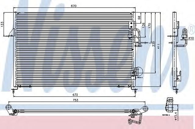 Конденсатор кондиціонера 94808 NISSENS