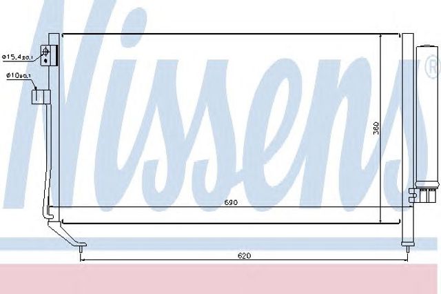 Радіатор системи охолодження кондиціонера 94848 NISSENS