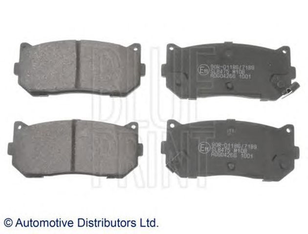 Задні гальмівні колодки ADG04266 BLUE PRINT
