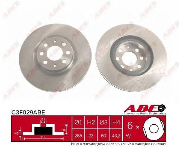 Диск переднього гальма C3F029ABE ABE