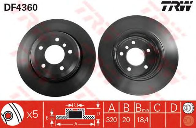 Дискові гальма DF4360 TRW