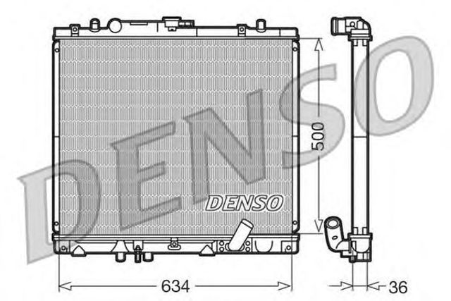 Радіатор двигуна DRM45020 DENSO