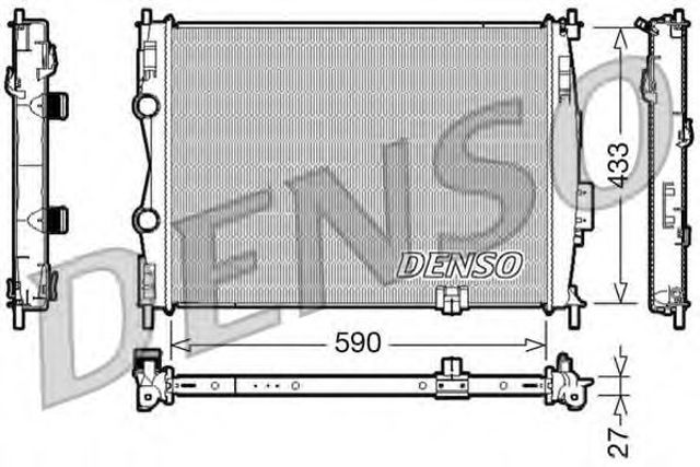 Радіатор системи охолодження двигуна DRM46019 DENSO