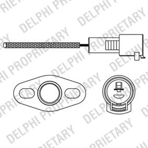 Лямбдазонд, датчик кисню до каталізатора ES1022612B1 DELPHI